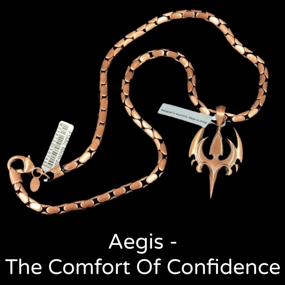 Bico Australia Aegis Tribal Men’s Necklace 20” Copper Plated Pendant NWT Rare